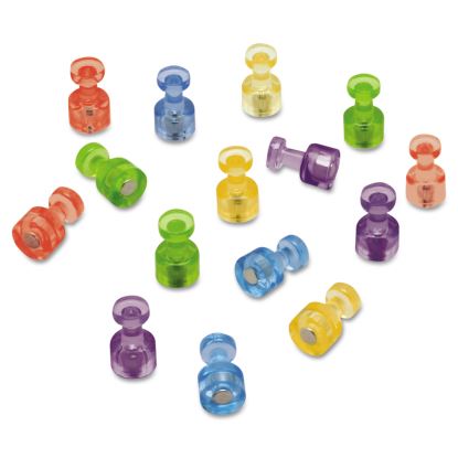Magnetic "Push Pins", 3/4" dia, Assorted Colors, 20/Pack1