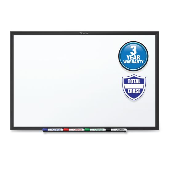 Classic Series Total Erase Dry Erase Board, 72 x 48, White Surface, Black Frame1
