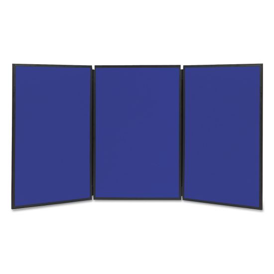 Show-It! Display System, 72 x 36, Blue/Gray Surface, Black Frame1