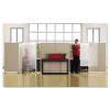 Workstation Privacy Screen, 36w x 48d, Translucent Clear/Silver2