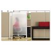 Premium Workstation Privacy Screen, 38w x 64d, Translucent Clear/Silver1
