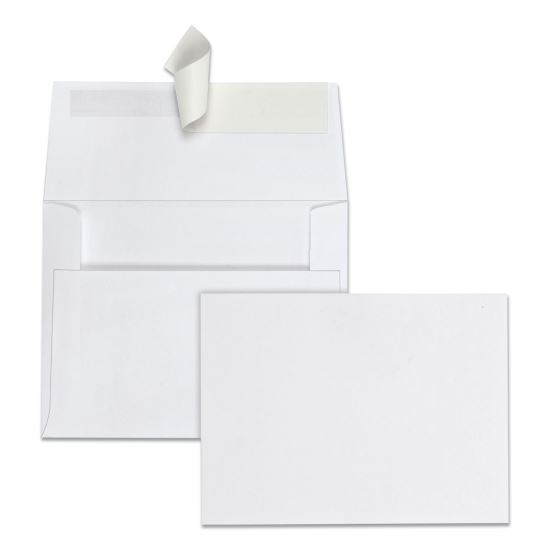 Greeting Card/Invitation Envelope, A-2, Square Flap, Redi-Strip Closure, 4.38 x 5.75, White, 100/Box1