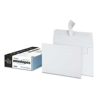 Greeting Card/Invitation Envelope, A-4, Square Flap, Redi-Strip Adhesive Closure, 4.5 x 6.25, White, 50/Box1