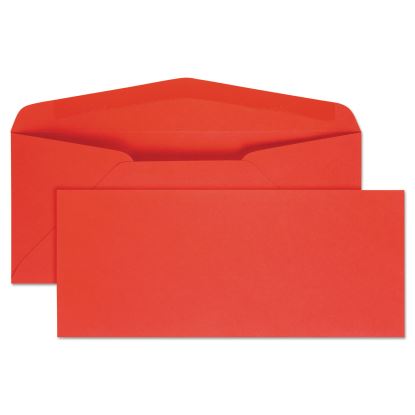Colored Envelope, #10, Commercial Flap, Gummed Closure, 4.13 x 9.5, Red, 25/Pack1