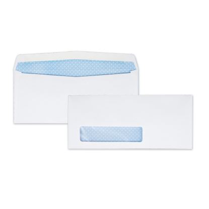 Security Tint Window Envelope, #9, Commercial Flap, Gummed Closure, 3.88 x 8.88, White, 500/Box1