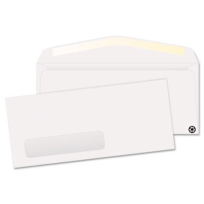 Address-Window Security-Tint Envelope, #10, Commercial Flap, Gummed Closure, 4.13 x 9.5, White, 500/Box1