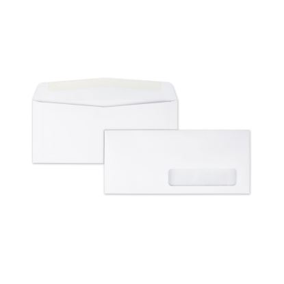 Address-Window Envelope, #10, Commercial Flap, Gummed Closure, 4.13 x 9.5, White, 500/Box1