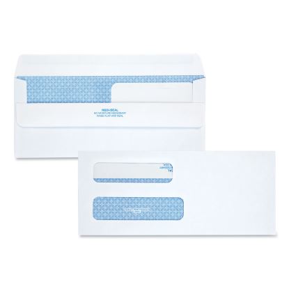 Double Window Redi-Seal Security-Tinted Envelope, #8 5/8, Commercial Flap, Redi-Seal Closure, 3.63 x 8.63, White, 250/Carton1