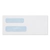 Double Window Security-Tinted Check Envelope, #8 5/8, Commercial Flap, Gummed Closure, 3.63 x 8.63, White, 500/Box1