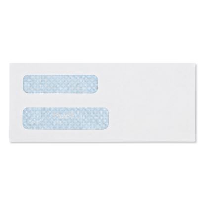 Double Window Security-Tinted Check Envelope, #8 5/8, Commercial Flap, Gummed Closure, 3.63 x 8.63, White, 500/Box1