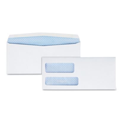 Double Window Security-Tinted Check Envelope, #8 5/8, Commercial Flap, Gummed Closure, 3.63 x 8.63, White, 1,000/Box1