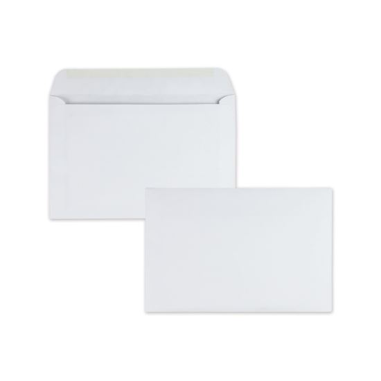 Open-Side Booklet Envelope, #6 1/2, Hub Flap, Gummed Closure, 6 x 9, White, 500/Box1