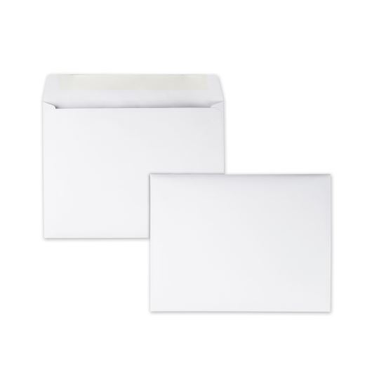 Open-Side Booklet Envelope, #10 1/2, Hub Flap, Gummed Closure, 9 x 12, White, 100/Box1