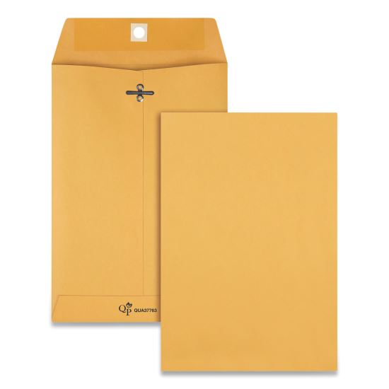 Clasp Envelope, 32 lb Bond Weight Kraft, #1 3/4, Square Flap, Clasp/Gummed Closure, 6.5 x 9.5, Brown Kraft, 100/Box1