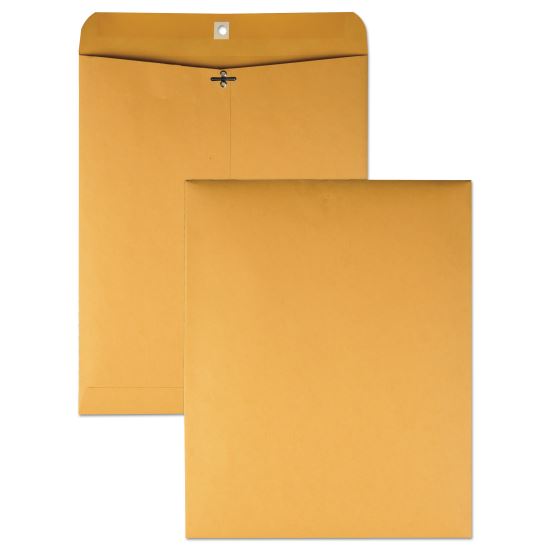 Clasp Envelope, 32 lb Bond Weight Kraft, #14 1/2, Square Flap, Clasp/Gummed Closure, 11.5 x 14.5, Brown Kraft, 100/Box1