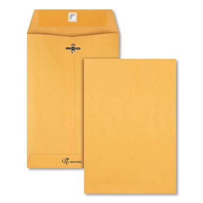 Clasp Envelope, 28 lb Bond Weight Kraft, #63, Square Flap, Clasp/Gummed Closure, 6.5 x 9.5, Brown Kraft, 100/Box1