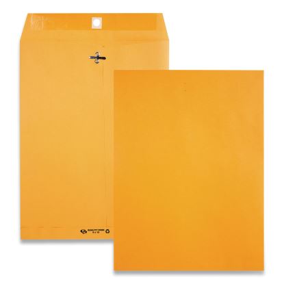 Clasp Envelope, 28 lb Bond Weight Kraft, #90, Square Flap, Clasp/Gummed Closure, 9 x 12, Brown Kraft, 100/Box1