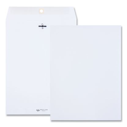Clasp Envelope, #90, Square Flap, Clasp/Gummed Closure, 9 x 12, White, 100/Box1
