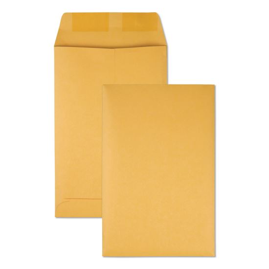 Catalog Envelope, 28 lb Bond Weight Kraft, #1 3/4, Square Flap, Gummed Closure, 6.5 x 9.5, Brown Kraft, 500/Box1