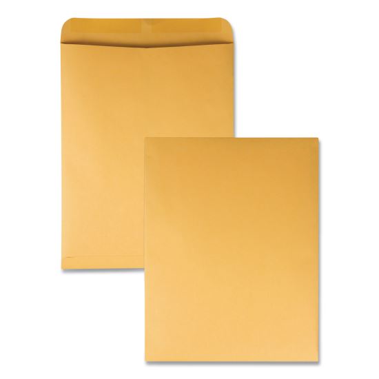 Catalog Envelope, 28 lb Bond Weight Kraft, #15 1/2, Square Flap, Gummed Closure, 12 x 15.5, Brown Kraft, 100/Box1