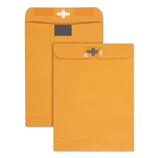 Postage Saving ClearClasp Kraft Envelope, #90, Cheese Blade Flap, ClearClasp Closure, 9 x 12, Brown Kraft, 100/Box1