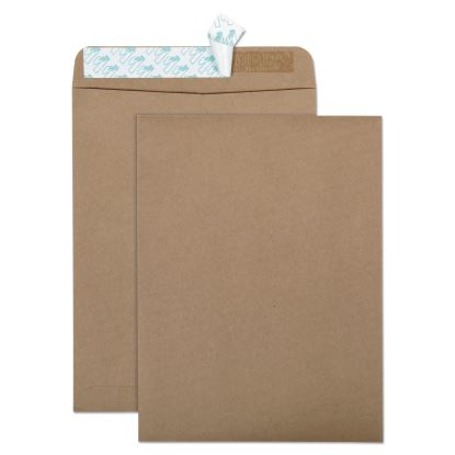 100% Recycled Brown Kraft Redi-Strip Envelope, #10 1/2, Cheese Blade Flap, Redi-Strip Closure, 9 x 12, Brown Kraft, 100/Box1