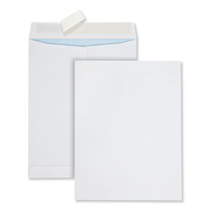 Redi-Strip Security Tinted Envelope, #13 1/2, Square Flap, Redi-Strip Adhesive Closure, 10 x 13, White, 100/Box1