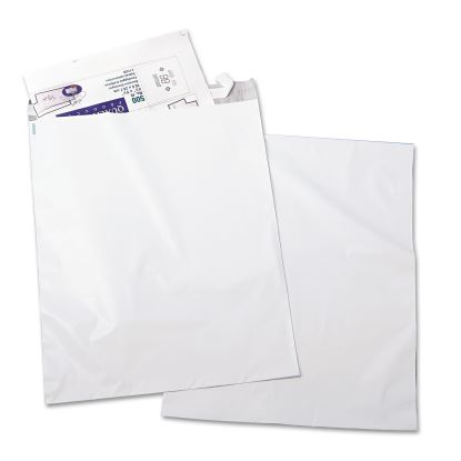 Redi-Strip Poly Mailer, #6, Square Flap, Redi-Strip Adhesive Closure, 14 x 19, White, 100/Pack1