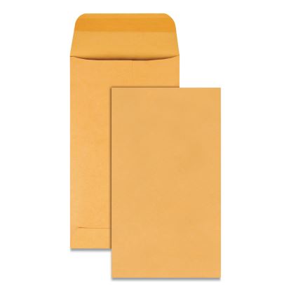 Kraft Coin and Small Parts Envelope, 20 lb Bond Weight Kraft, #5 1/2, Square Flap, Gummed Closure, 3.13 x 5.5, Brown, 500/Box1