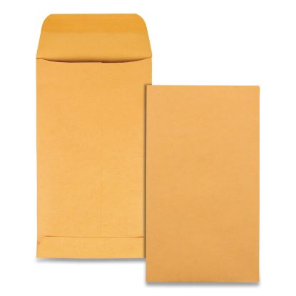 Kraft Coin and Small Parts Envelope, 28 lb Bond Weight Kraft, #5 1/2, Square Flap, Gummed Closure, 3.13 x 5.5, Brown, 500/Box1