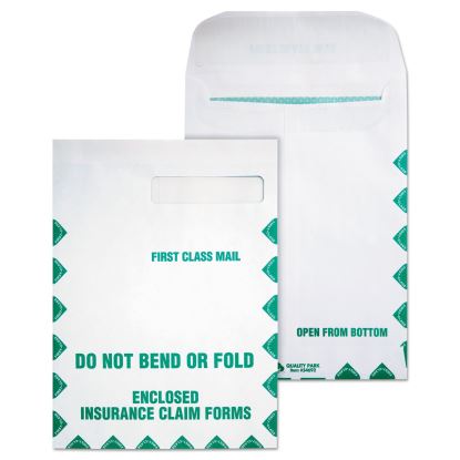 Redi-Seal Insurance Claim Form Envelope, Cheese Blade Flap, Redi-Seal Adhesive Closure, 9 x 12.5, White, 100/Box1