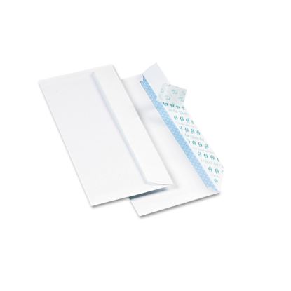 Redi-Strip Security Tinted Envelope, #10, Commercial Flap, Redi-Strip Closure, 4.13 x 9.5, White, 500/Box1
