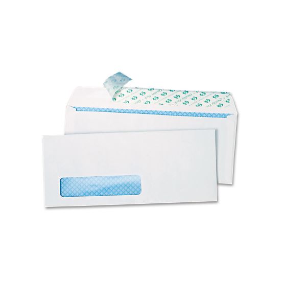 Redi-Strip Security Tinted Envelope, Address Window, #10, Commercial Flap, Redi-Strip Closure, 4.13 x 9.5, White, 500/Box1