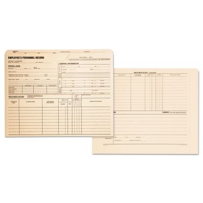 Employee Record Jacket, Straight Tab, Letter Size, Manila, 100/Box1