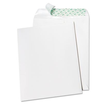 Tech-No-Tear Catalog Envelope, Paper Exterior, #10 1/2, Cheese Blade Flap, Self-Adhesive Closure, 9 x 12, White, 100/Box1