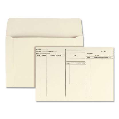 Attorney's Envelope/Transport Case File, Cheese Blade Flap, Fold Flap Closure, 10 x 14.75, Cameo Buff, 100/Box1