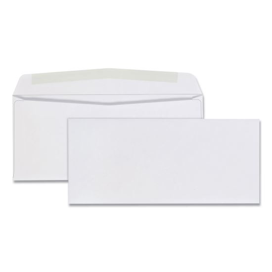 Business Envelope, #9, Commercial Flap, Diagonal Seam, Gummed Closure, 24 lb Bond Weight Paper, 3.88 x 8.88, White, 500/Box1