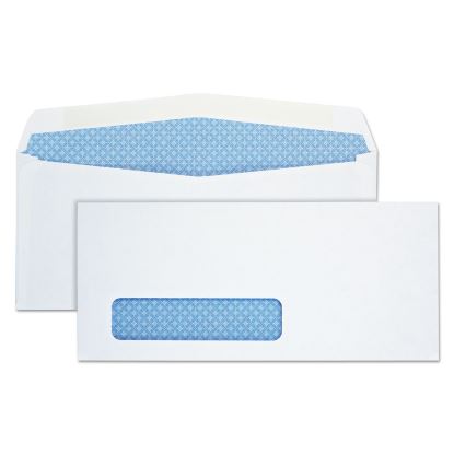 Security Tint Window Envelope, #10, Commercial Flap, Gummed Closure, 4.13 x 9.5, White, 500/Box1