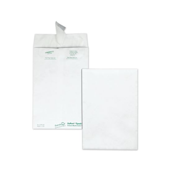 Lightweight 14 lb Tyvek Catalog Mailers, #6 1/2, Square Flap, Redi-Strip Adhesive Closure, 6 x 9, White, 100/Box1