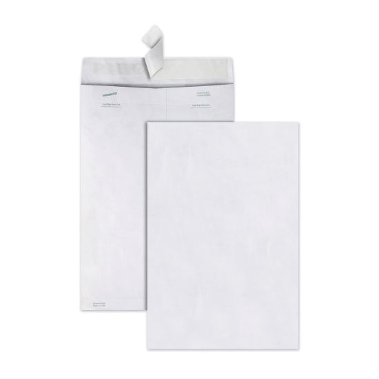 Lightweight 14 lb Tyvek Catalog Mailers, #15, Square Flap, Redi-Strip Adhesive Closure, 10 x 15, White, 100/Box1