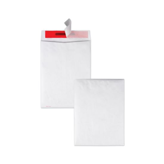 Tamper-Indicating Mailers Made with Tyvek, #10 1/2, Flip-Stik Flap, Redi-Strip Adhesive Closure, 9 x 12, White, 100/Box1