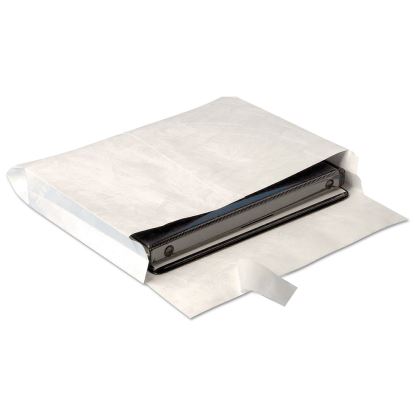 Lightweight 14 lb Tyvek Open End Expansion Mailers, #13 1/2, Square Flap, Redi-Strip Adhesive Closure, 10 x 13, White, 100/CT1