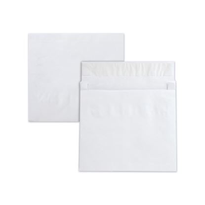 Lightweight 14 lb Tyvek Open End 2" Expansion Mailers, #13 1/2, Square Flap, Redi-Strip Closure, 10 x 13, White, 25/Box1