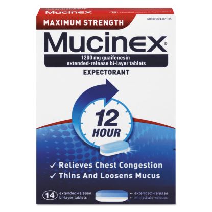 Maximum Strength Expectorant, 14 Tablets/Box1