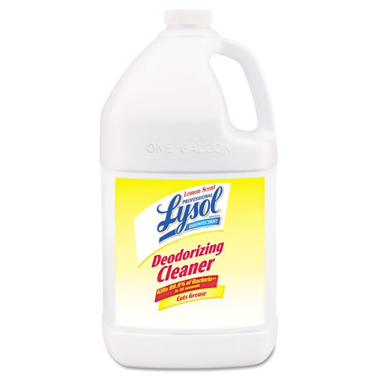 Disinfectant Deodorizing Cleaner Concentrate, 1 gal Bottle, Lemon, 4/Carton1