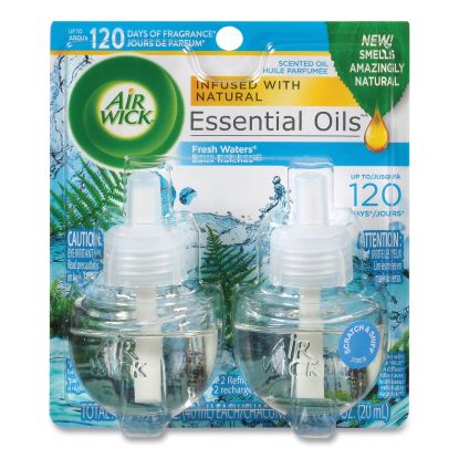Scented Oil Refill, Fresh Waters, 0.67 oz, 2/Pack, 6 Pack/Carton1