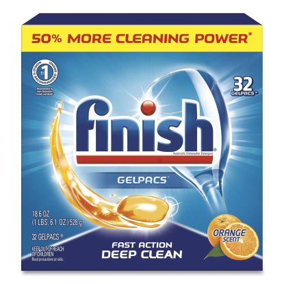 Dish Detergent Gelpacs, Orange Scent, Box of 32 Gelpacs, 8 Boxes/Carton1