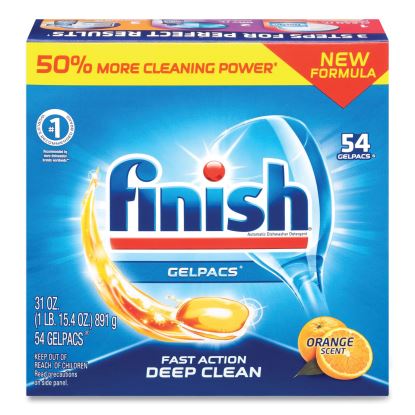 Dish Detergent Gelpacs, Orange Scent, 54/Box1