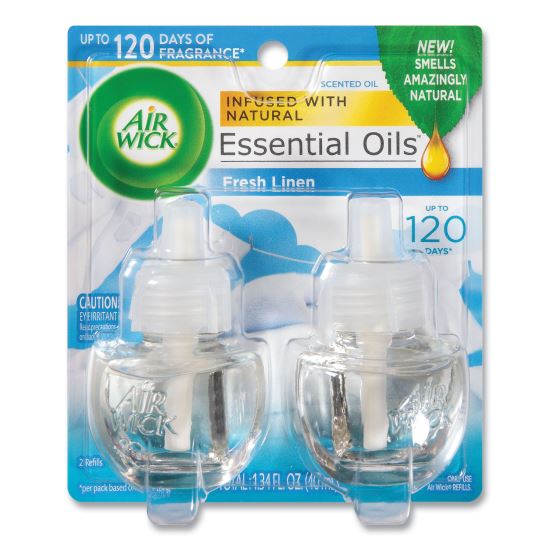 Scented Oil Twin Refill, Fresh Linen, 0.67 oz, 2/Pack, 6/Carton1