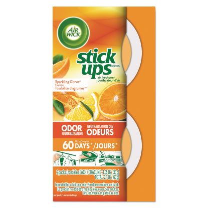 Stick Ups Air Freshener, 2.1 oz, Sparkling Citrus, 12/Carton1
